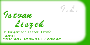 istvan liszek business card