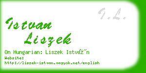 istvan liszek business card